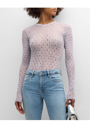 Long-Sleeve Mesh Top