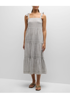 Shoreline Stripe Square-Neck Maxi Dress