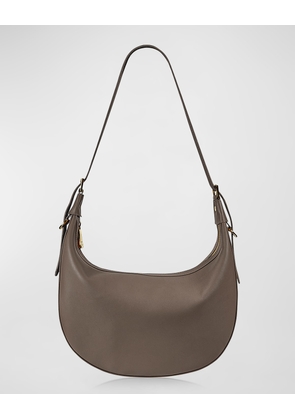 Reagan Zip Leather Hobo Bag