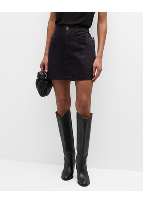 Denim Cargo Mini Skirt