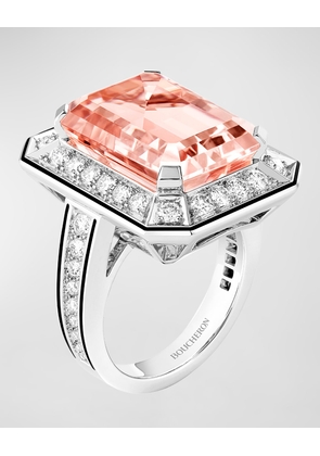 Vendôme Liseré 18K White Gold Morganite & Diamond Ring