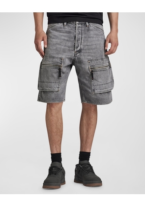 Men's Loose Denim Cargo Shorts