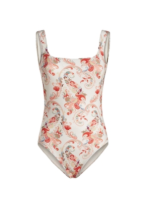 Etro White Paisley One-piece Swimsuit