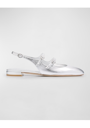 Benni Metallic Mary Jane Ballerina Flats