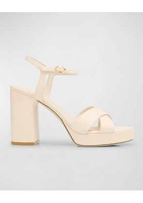 Dayna Leather Crisscross Platform Sandals