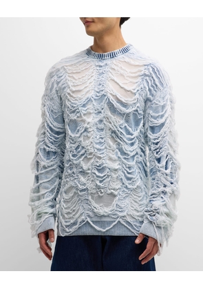 Men's Shredded Inside-Out Sweater