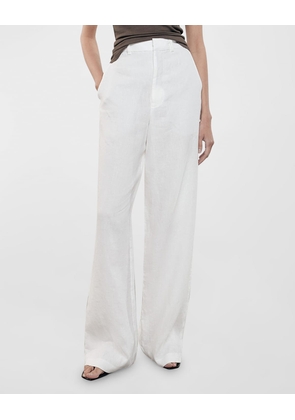 Straight-Leg Linen Trousers