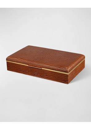 Classic Croc Leather Desk Box