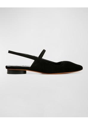 Venice Suede Slingback Ballerina Flats