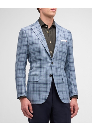 Men's Plaid Wool-Cashmere Sport Coat