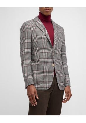 Men's Cashmere Plaid Sport Coat