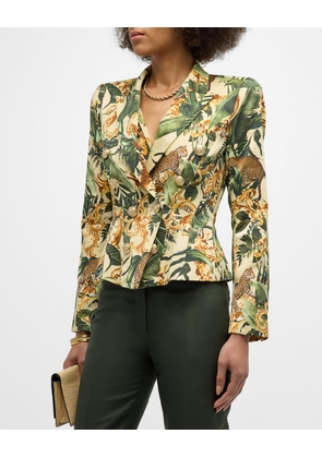 Bethany Jungle Printed Structured Blazer