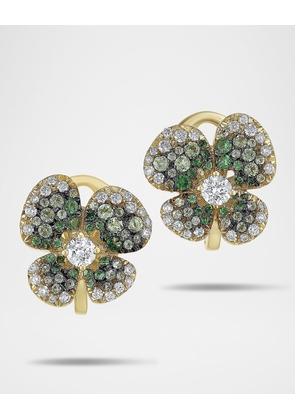 Ischia 18K Yellow Gold Tsavorite and Diamond Earrings