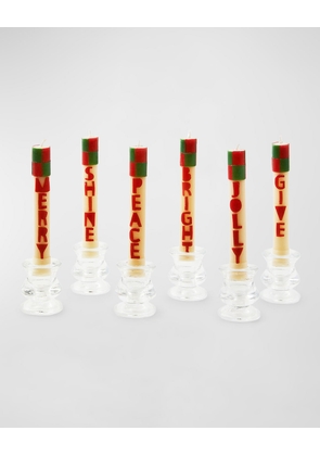 Merry Bright Mini Dinner Candles, Set of 6