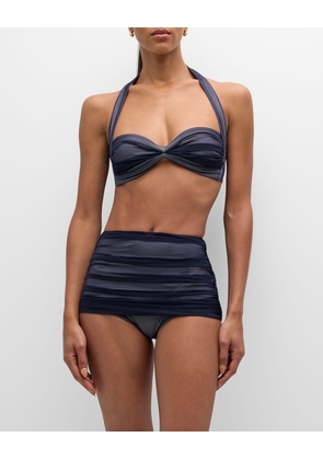 Bill Ruched Mesh Bikini Bottoms