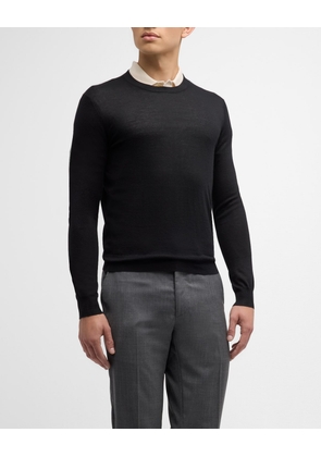 Men's Cashmere and Silk Crewneck Sweater