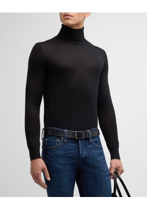 Men's Cashmere and Silk Turtleneck Sweater