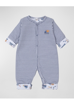 Boy's Construction Crew Reversible Playsuit, Size Newborn-18M