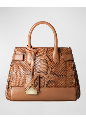 Meline Python Top-Handle Bag