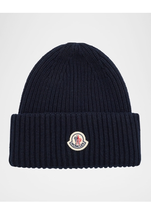 Men's Ribbed Logo Beanie