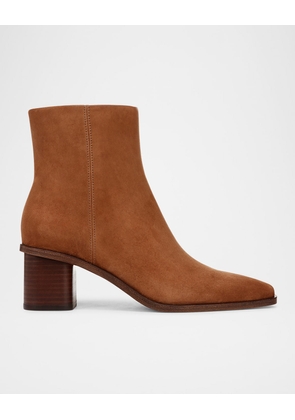 Gema Suede Zip Ankle Booties