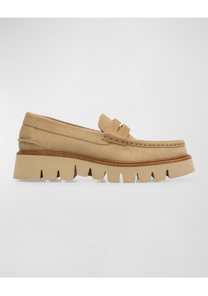 Sebas Suede Chunky Penny Loafers