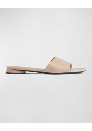 Dutyfree Leather Logo Slide Sandals