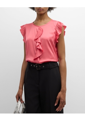 The Anya Sleeveless Ruffle Blouse