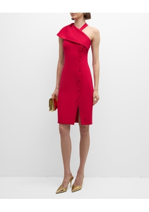 Lakelyn Asymmetric Button-Front Dress