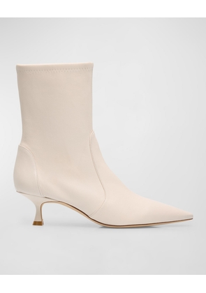 Naomi Stretch Leather Ankle Booties