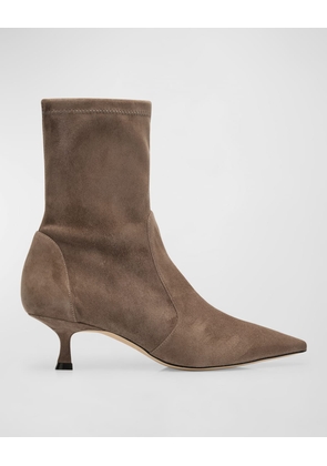 Naomi Stretch Suede Ankle Booties