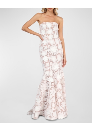 Jessica Strapless Embroidered Mermaid Gown