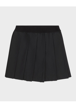 Girl's Logo Emblem Pleated Skirt, Size 4-6