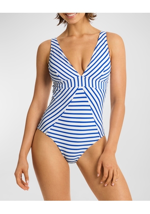 Amalfi Panel Line One-Piece Swimsuit