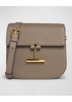 Tara Mini Crossbody in Grained Leather with Leather Strap