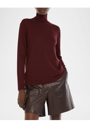 Kiku Turtleneck Silk-Wool Sweater