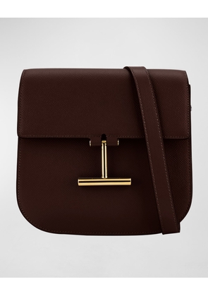 Tara Mini Crossbody in Grained Leather with Leather Strap