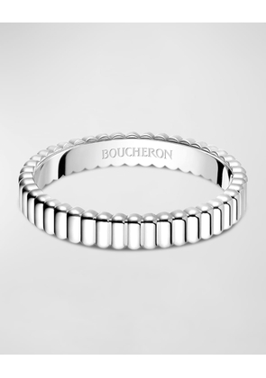 Quatre 18K White Gold Grosgrain Band Ring