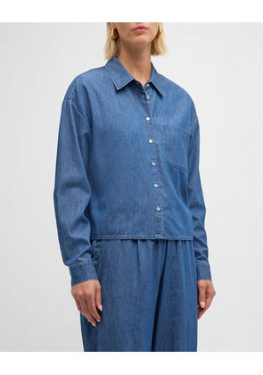 Dion Button-Down Cotton Chambray Shirt