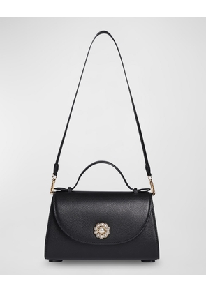 Valentine Pearly Pochette Leather Crossbody Bag