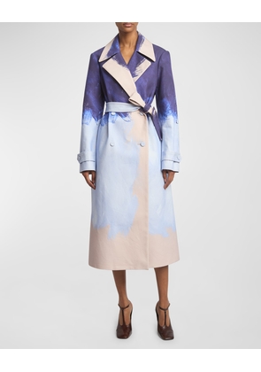 Ronald Paint Stroke Belted Trench Coat