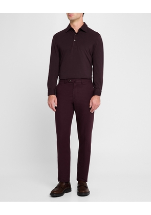 Men's Carlo Hyannis Straight Cotton Trousers