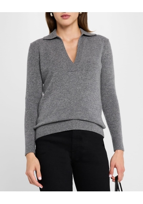 Cashmere Johnny Collar Sweater