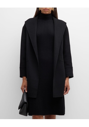 Open-Front Cashmere Car Coat