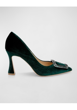 Aubree Silk Buckle Pumps