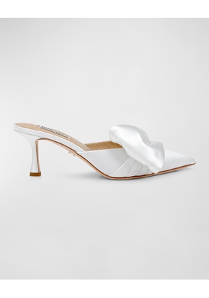 Alaya Silk Bow Mule Pumps