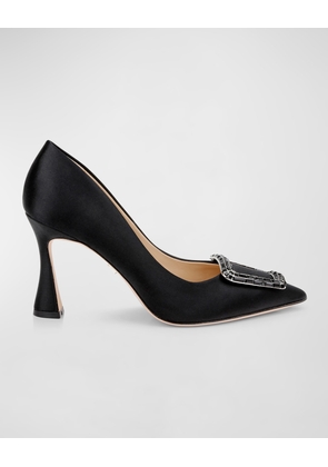 Aubree Silk Buckle Pumps