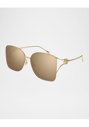 Rimless Square Metal Sunglasses