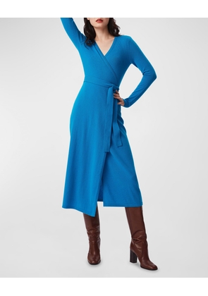 Astrid Wool-Cashmere Midi Wrap Dress