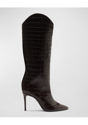 Maryana Croco Stiletto Tall Boots